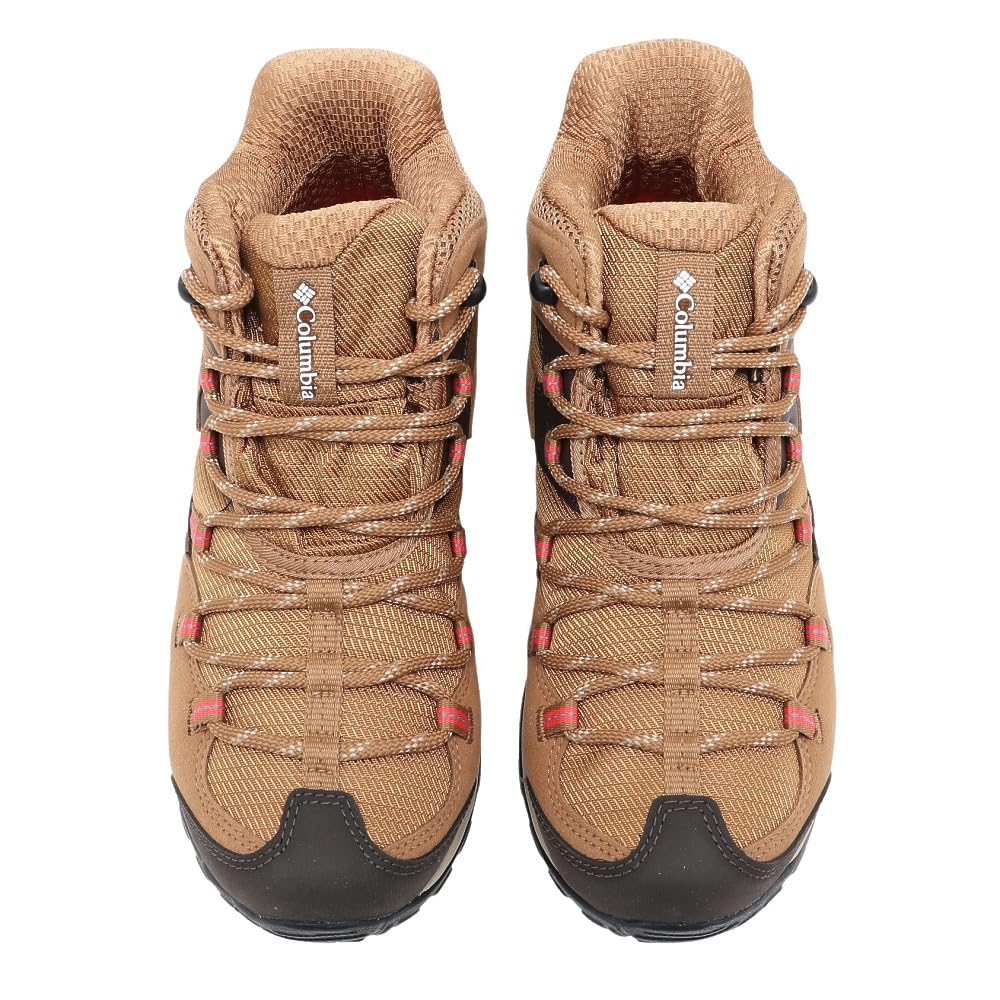 Columbia Sabre Five Mid OutDry Wide Trekking Shoes YK2365 287 Beige Waterproof Outdoor Mountaineering (Beige/25.0/Women's)