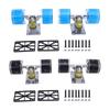 1 Pair Skateboard Trucks and Wheels PU Longboard 3.2 Inch Trucks Wheels Combo Set for Cruiser Alumin