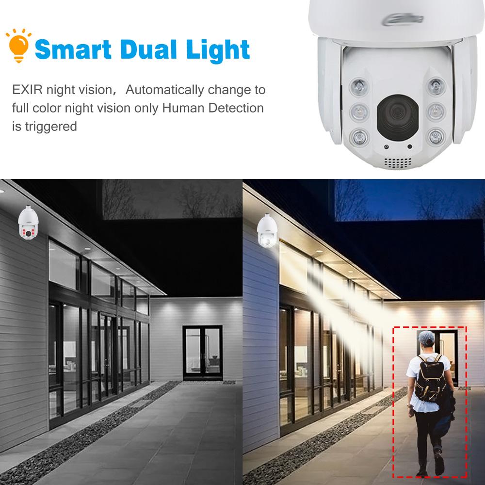 Dahua 4MP HD PTZ SD6C3425XB-HNR-A-PV1 IP Camera 25X Zoom Colorful IR 150m Dual Light WizSense Surveillance Video Camera
