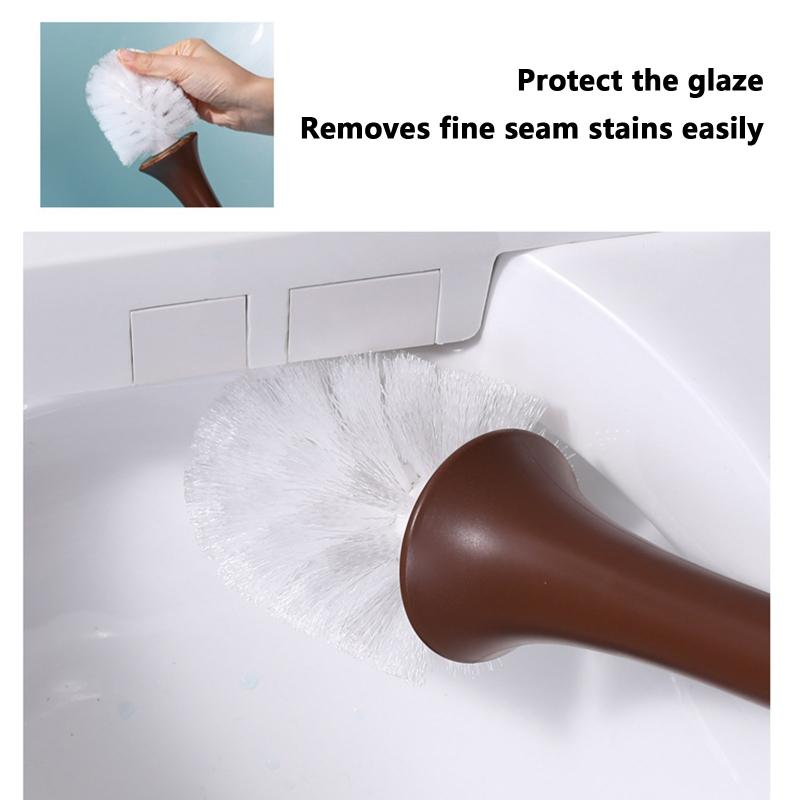 Cute Toilet Cleaning Brush Giraffe Shape Toilet Brush and Holder Long Handle Toilet Scrubber for Toilet Cleaning