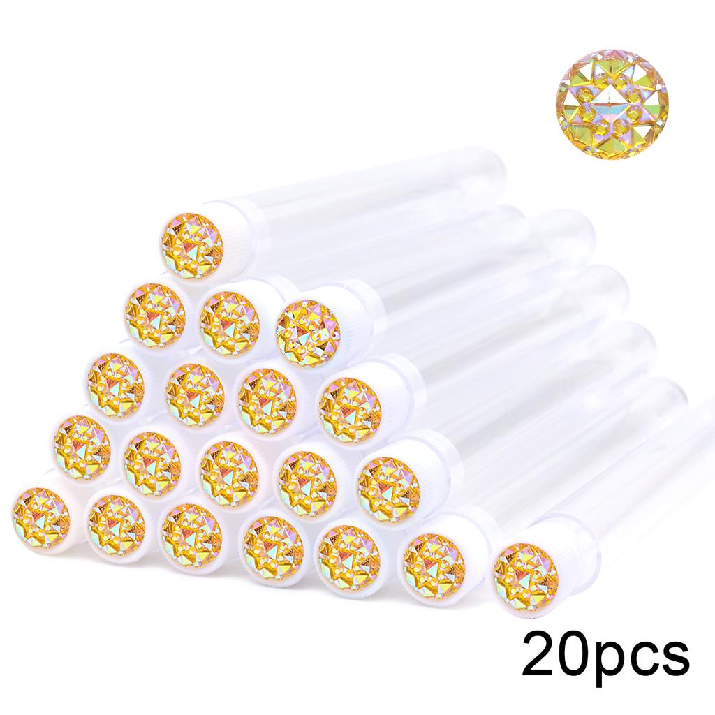 20pcs Empty Eyelash Brushes Tubes Reusable Eyelash Mascara Wand Container Sparkling Lash Spoolies Combs Dust-proof Flask Case