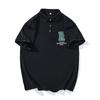 Большая рубашка-поло, мужская рубашка из чистого хлопка, повседневная футболка с короткими рукавами, свободный мужской топ с лацканами
