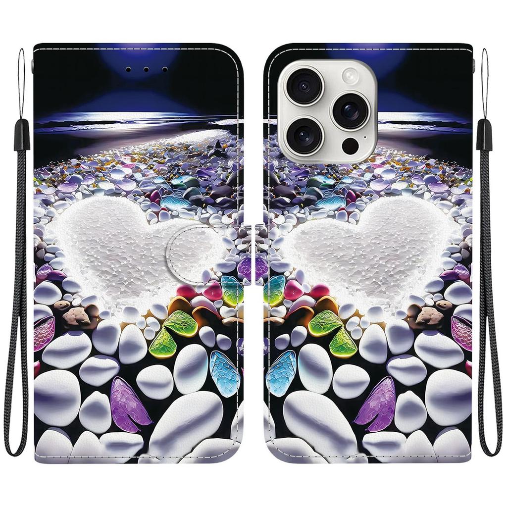 3D Абстрактное искусство Живопись Цветы Животные Кожаный телефон Кошелек Чехол-книжка Подставка для iPhone 15 Pro Samsung A16 Redmi Note 14 Магнитный слот для карт Флип-чехол