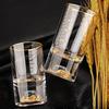 50ml/100ml Luxury Gold Edge Wine Glass Gold Foil Liquor Goblet Spirit Cup with Scale Whiskey Cocktail Drinking Glasses Drinkware