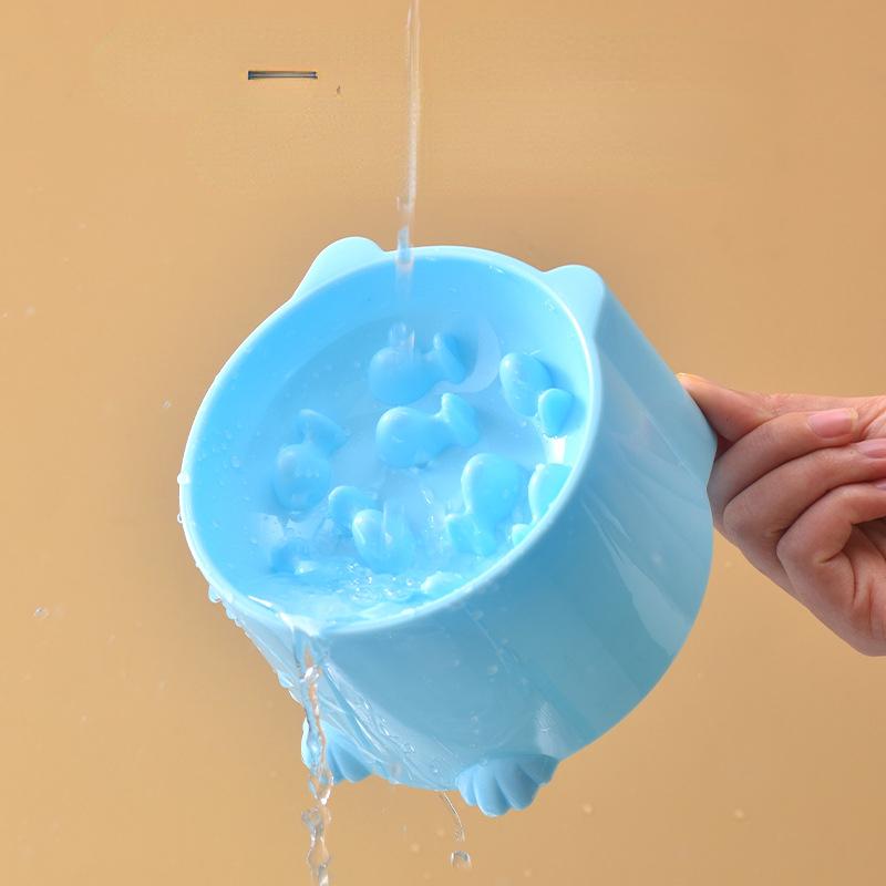 Диспенсер для еды, миска для воды, ежедневная поставка, миска для корма для кошек, высокие ножки, в форме мультфильма, большая емкость, защита от удушья, защита для шеи для домашних собак