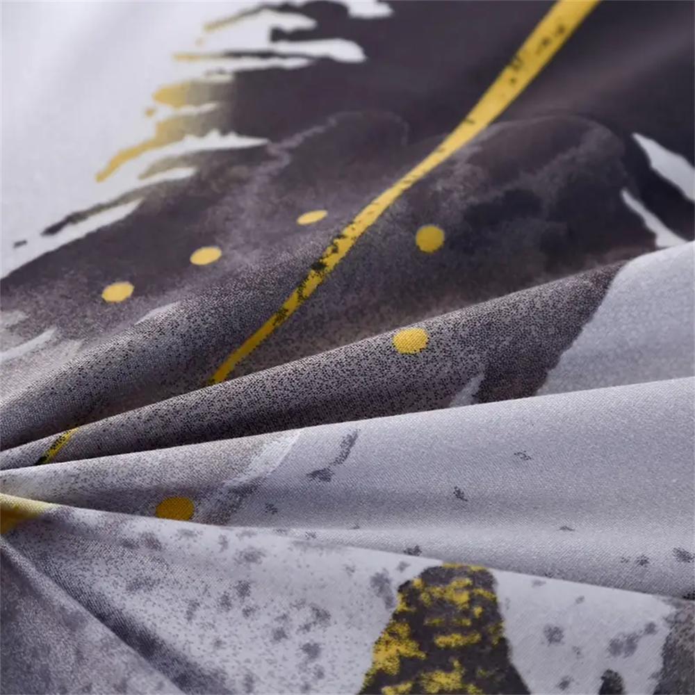 Feather Print Microfiber Bed Sheet Set with Pillowcases - Breathable All-Season Sanded Fabric, Machine Washable Bed Sheet