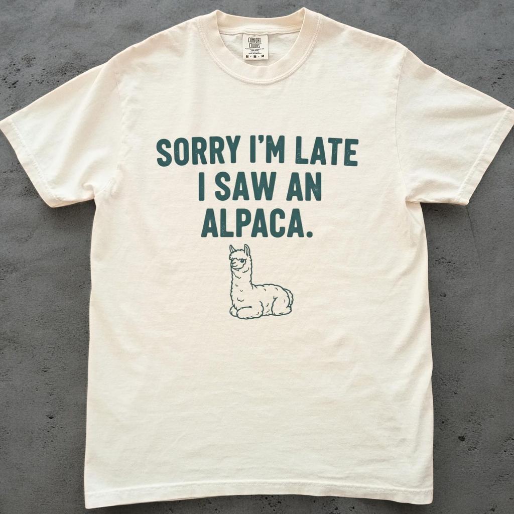 Alpaca Shirt, Funny Alpaca Lover Tee, Cute Animal Graphic T shirt, Comfort Colors Gift for Her, Farm Animal Shirt, Alpaca Lover Top