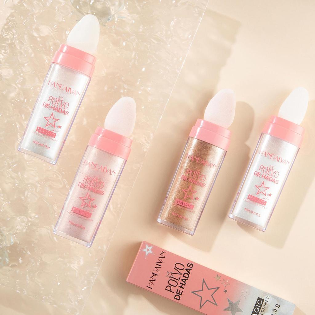 3 цвета, пудра-хайлайтер Polvo De Hadas, блестящая пудра, мерцающая контурная румяна, пудра для макияжа для лица, тела, 9 г