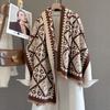 Autumn and Winter New Outer Multi-functional Printed Scarf Women's Versatile Temperament Neck Protection Warm Windproof Scarf Shawl