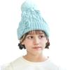 Детская шапка Arisana крупной вязки для девочек, теплая для зимы, один размер, подходит, с лентой, (JP, Алфавит, Все, Мятный)