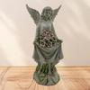 Angel Solar Garden Statue Decorative Figurine Light Outdoor Sculpture Lawn Ornament for Landscape