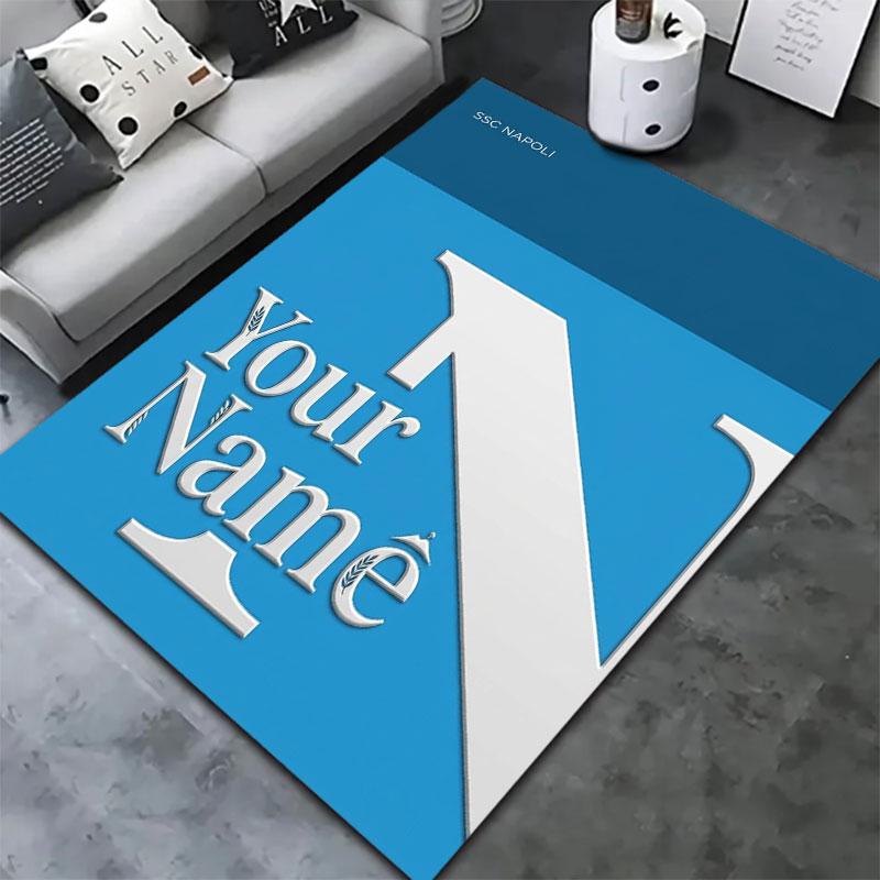 SSC Napoli Custom Name Carpet Rug for Living Room Bedroom Home Sofa Decoration,Kids play Non-slip Floor Mat