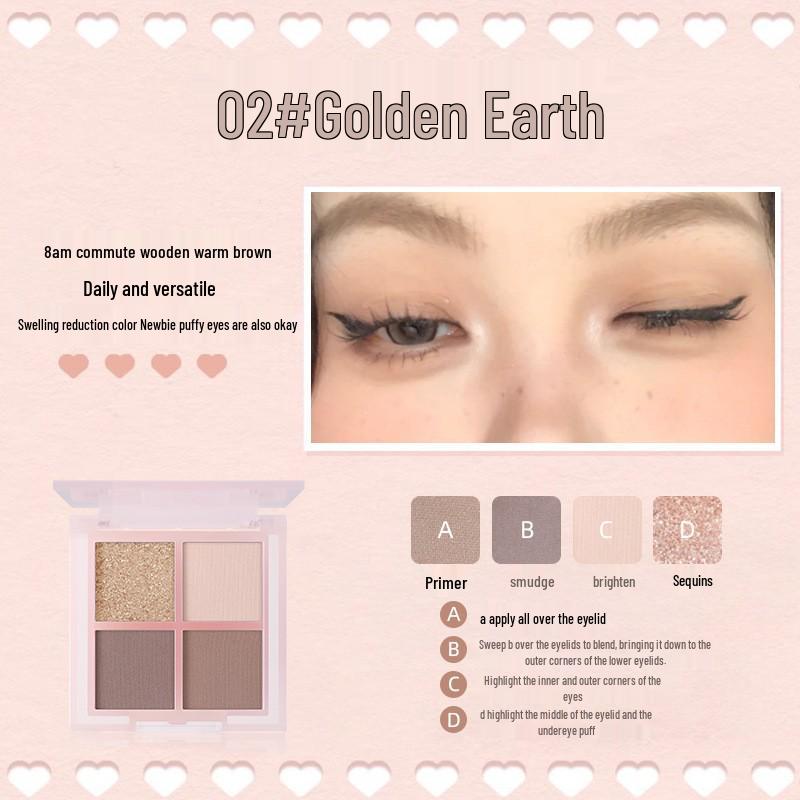 Helen Lady Multi-Use Nine-Color Eyeshadow Palette: Matte, Shimmer & Fine Glitter for Contouring and Makeup