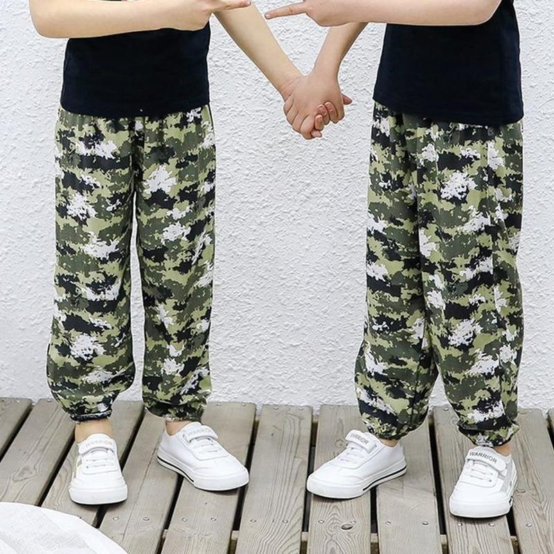 MAITA Kids Pants Spring Boho Printed High Waist Casual Lantern Trousers Joggers Child Fitness Sweatpants