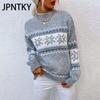 JPNTKY Женская мода Повседневная Осень Зима Длинный рукав Полуводолазка Свободные свитера