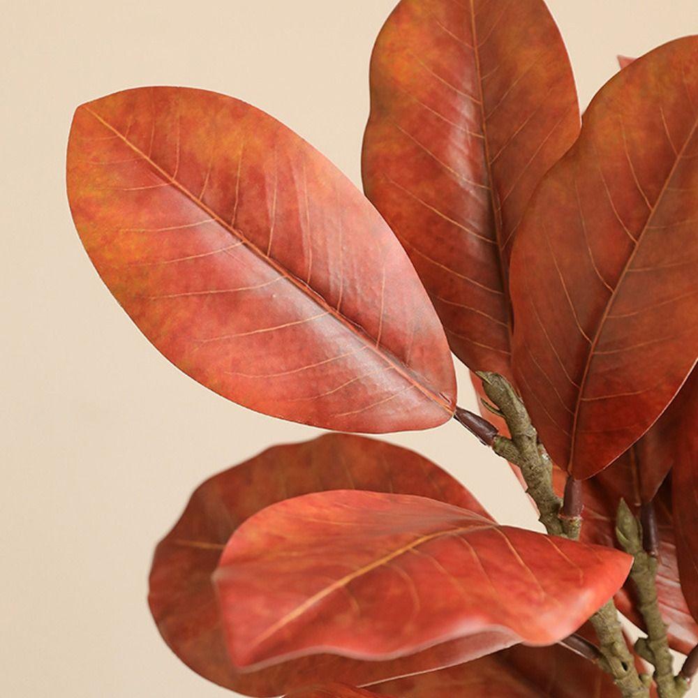 Реалистичные Искусственные Ветви Листьев Магнолии 57 см Имитация Зеленых Растений Свадебный Декор