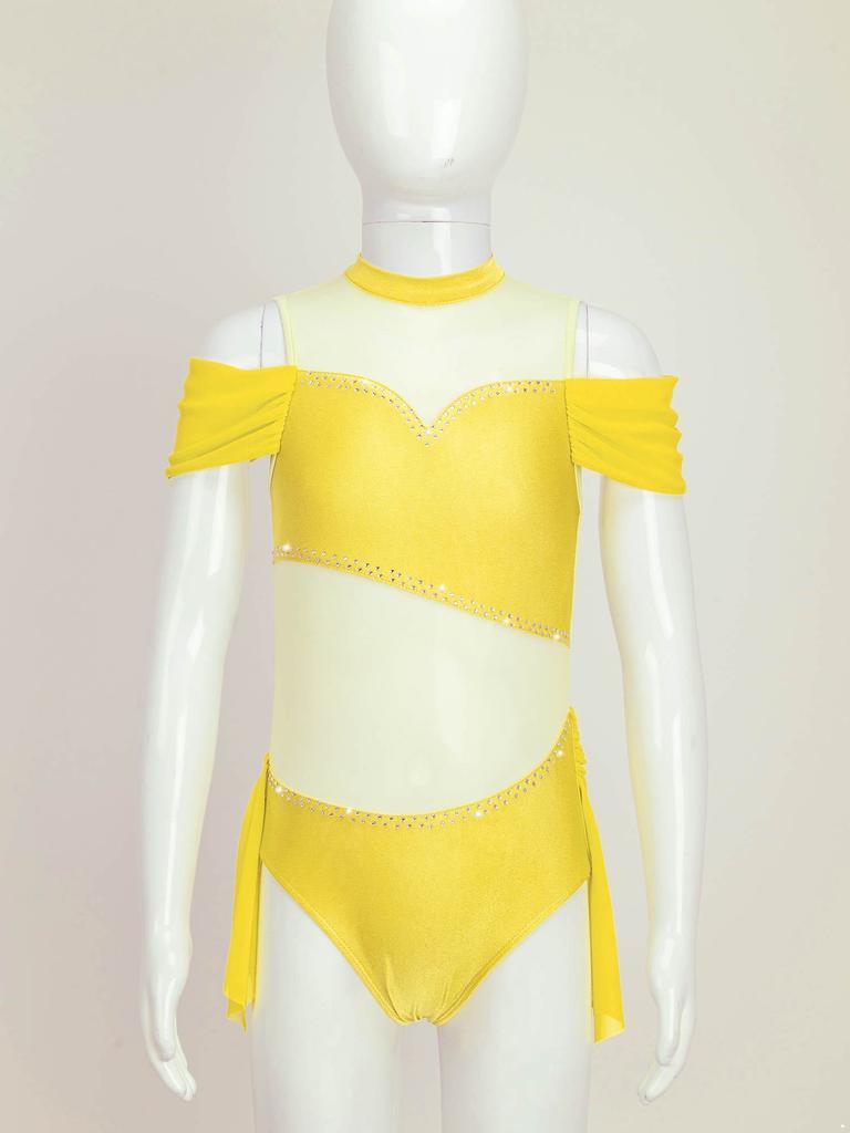 Girls Ballet Leotard Dress Child Gymnastics Workout Lyrical Contemporary Dance Ballerina Costume Stage Performance