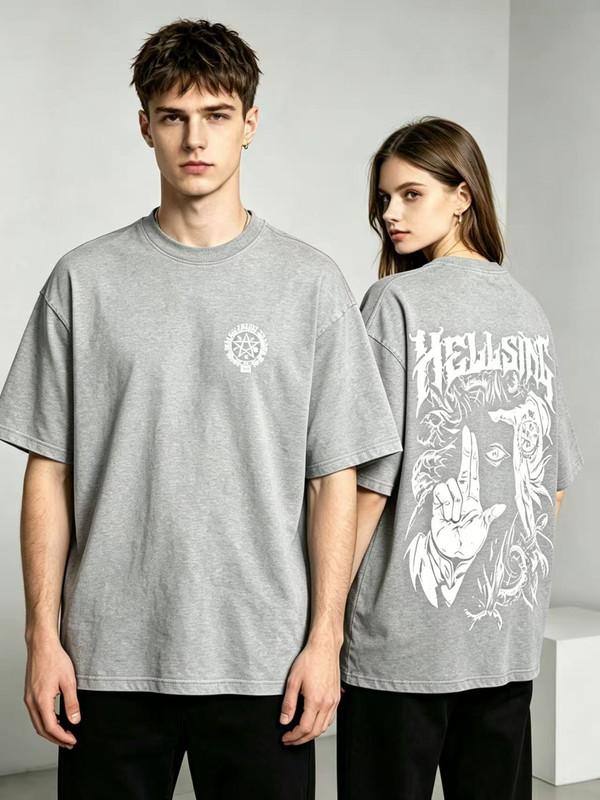 Unisex shirt Cotton Oversize Large Size Alucard The Wings Fit Washed