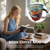 Цветные Книги Кофейные Кружки Стеклянная Кружка в Форме Стопки Книг Ручной Работы Устойчивая к Сколам Емкость для Напитков Декоративная Посуда для Напитков Дом