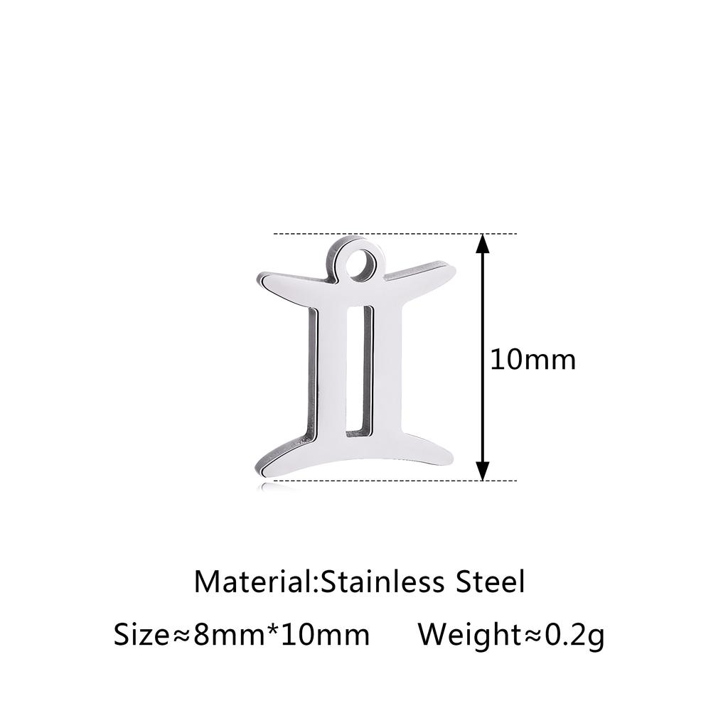 5 шт./лот Шармы со знаком зодиака из нержавеющей стали Мини-подвески со созвездиями Для DIY Рукоделия Ожерелья Браслеты Изготовление ювелирных изделий