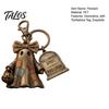 Halloween Charm Keychain Mini Bow Ghost Pendant with Tombstone Tag, Spliced Patch And Pumpkin Keychaine Basket, Retro Rotating Lobster Clasp Key Ring