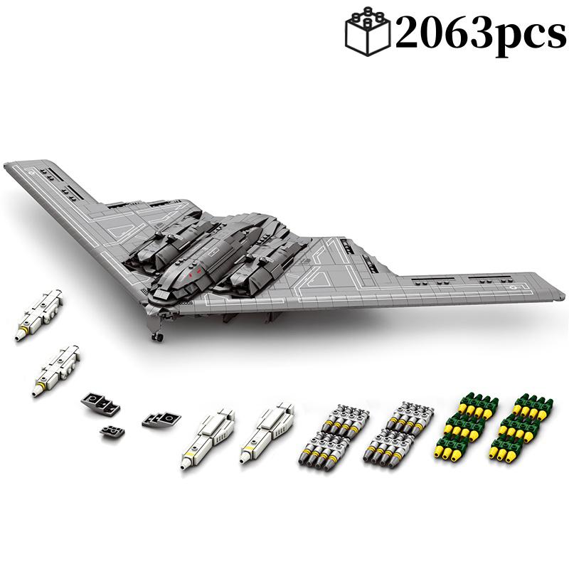 2063pcs B2 Stealth Bomber Professional Technical Building Blocks MOC Kit Military Airplane Desk Decor Back to School