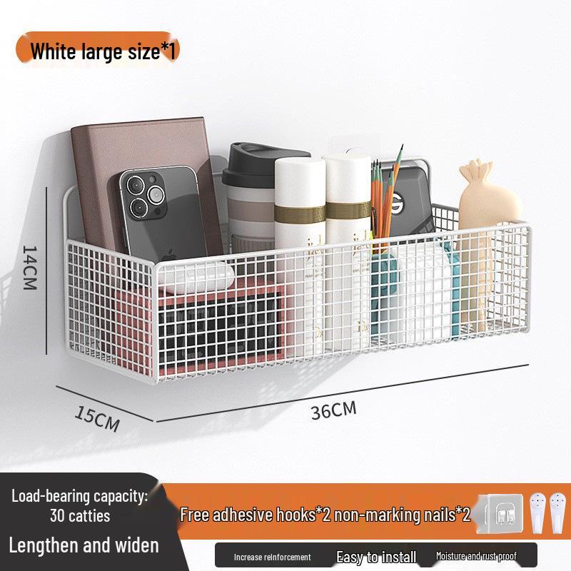 Бесследная настенная полка для хранения для спальни, ванной комнаты и кухни – Легко устанавливаемые подвесные полки
