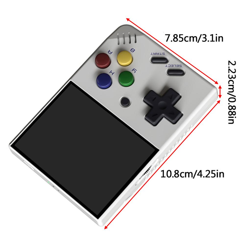 Mini Plus Handheld Game Console Mini+ 3.5-inch IPS Screen White with 64GB TF Card