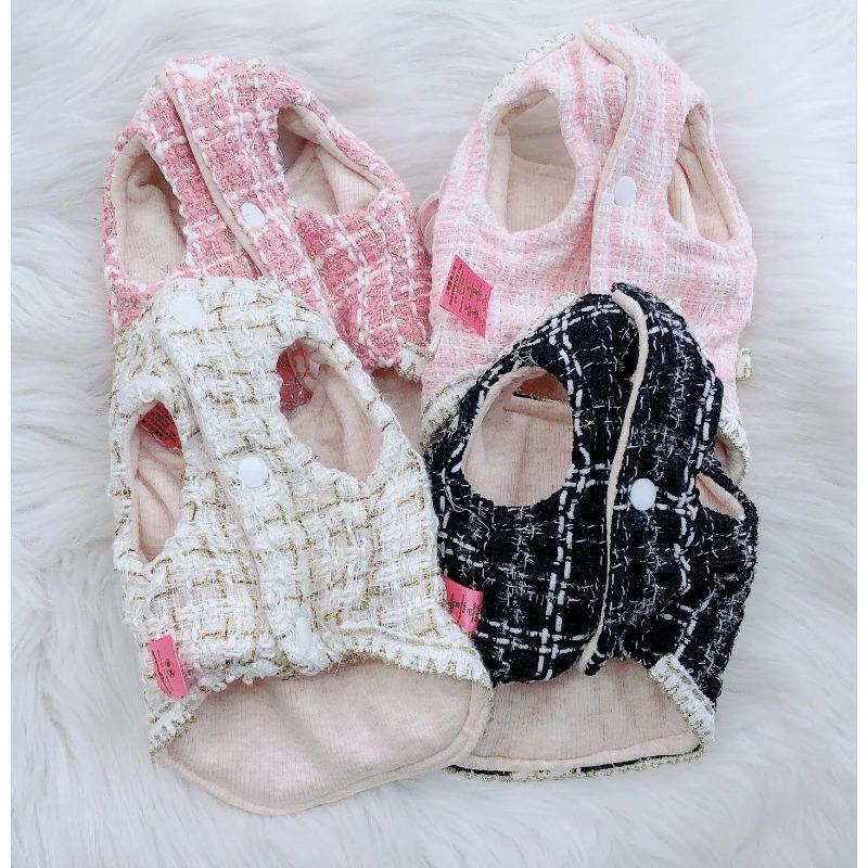 Пальто-жилет с запахом и каймой для собак, куртка для щенков с открытыми рукавами, теплая флисовая куртка, зимняя