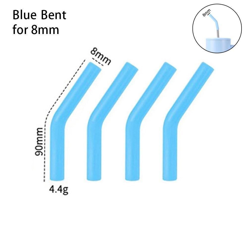 4 шт. защитный чехол для соломинки с силиконовым наконечником, устойчивый к царапинам, колпачок для соломинки из нержавеющей стали