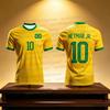 3D-печатная футбольная майка Neymar & VINI JR для мужчин и женщин, летняя модная спортивная, быстросохнущая, дышащая, с коротким рукавом, футбольные футболки