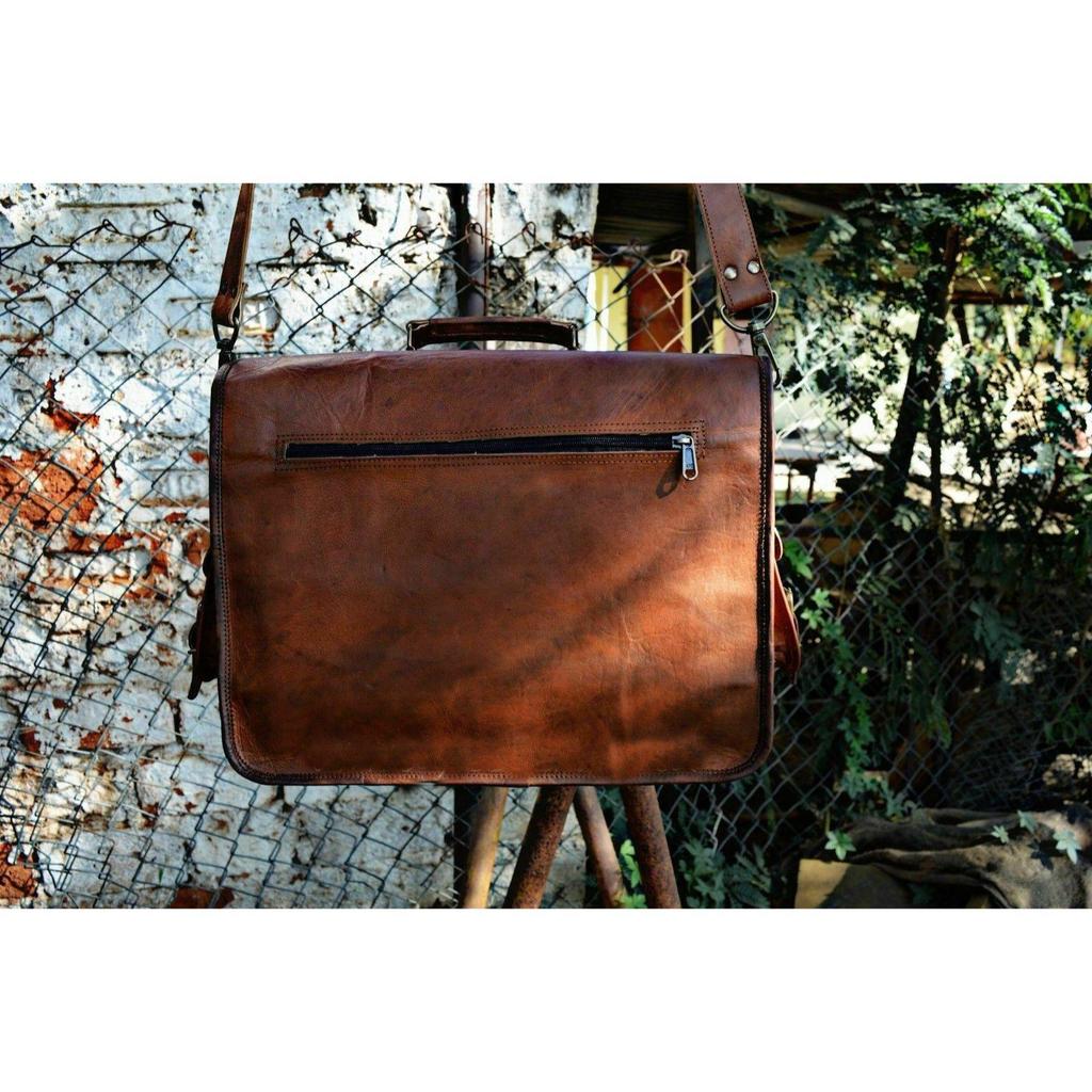 Сумка-портфель ручной работы Сумка-портфель для мужчин Натуральная кожа Винтажный ноутбук
