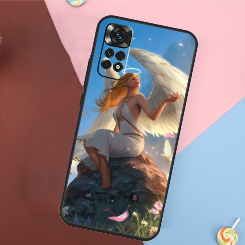 Фантазийный Чехол с Крыльями Ангела для Xiaomi Redmi Note 10 11 Pro 9 8 12 Pro Note 9S 8T 10S 11S 10C 12C 9C 9T 10A Funda