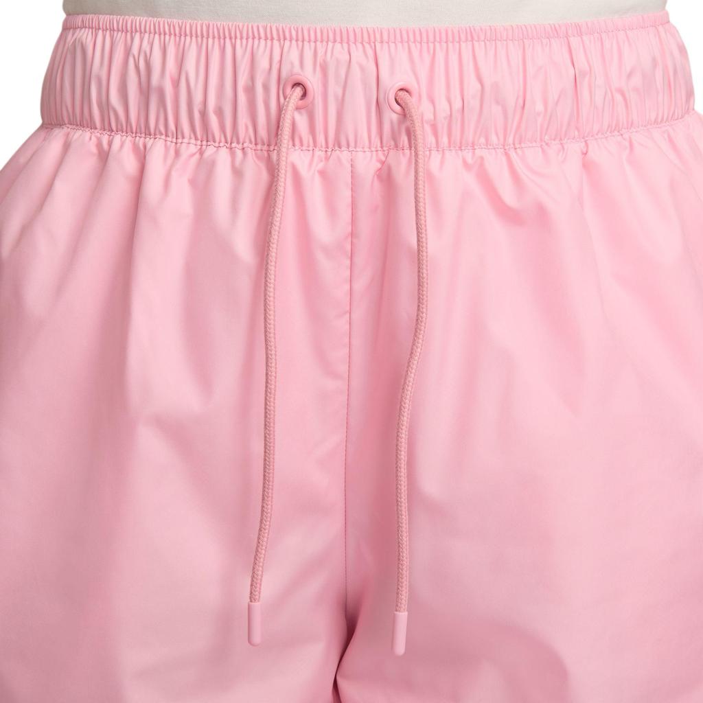 Nike Sportswear Essentials Solid High-Waist Straight Regular Shorts Women Bottoms Pink DM6761-690