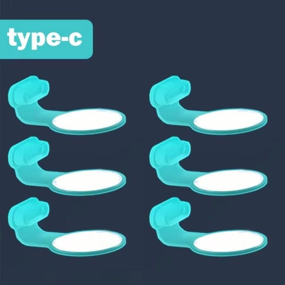 6PCS Dustproof Charging Port Dust Plug Luminous Port Protective Cover Tablet Accessories