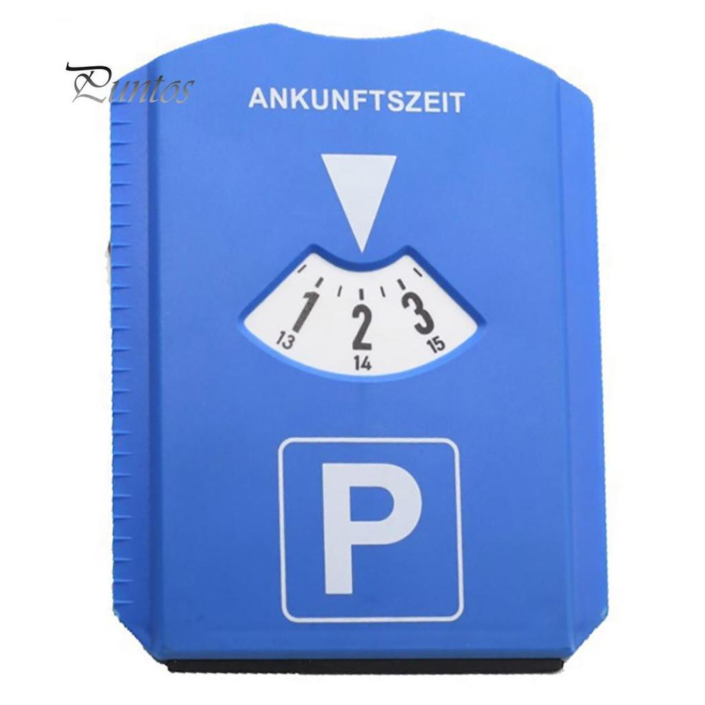 Синий компактный аналоговый таймер парковочной карточки со скребком для снега