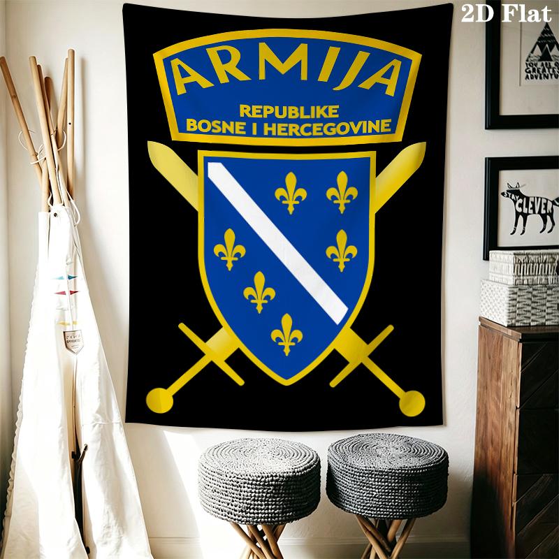 Bosnia and Herzegovina Wall Tapestry Aesthetic Wall Hanging Printed Fabric Blanket Decorative Tapestries for Bedroom Living Room Home Decor