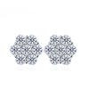 D Color Moissanite Diamond Stud Earrings for Women Original 925 Sterling Silver with 18K Gold Plated Earring Fine Jewelry