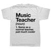 Оригинальные футболки с определением «Потрясающий учитель музыки», графические хлопковые футболки в уличном стиле с коротким рукавом, подарки на день рождения, летняя футболка