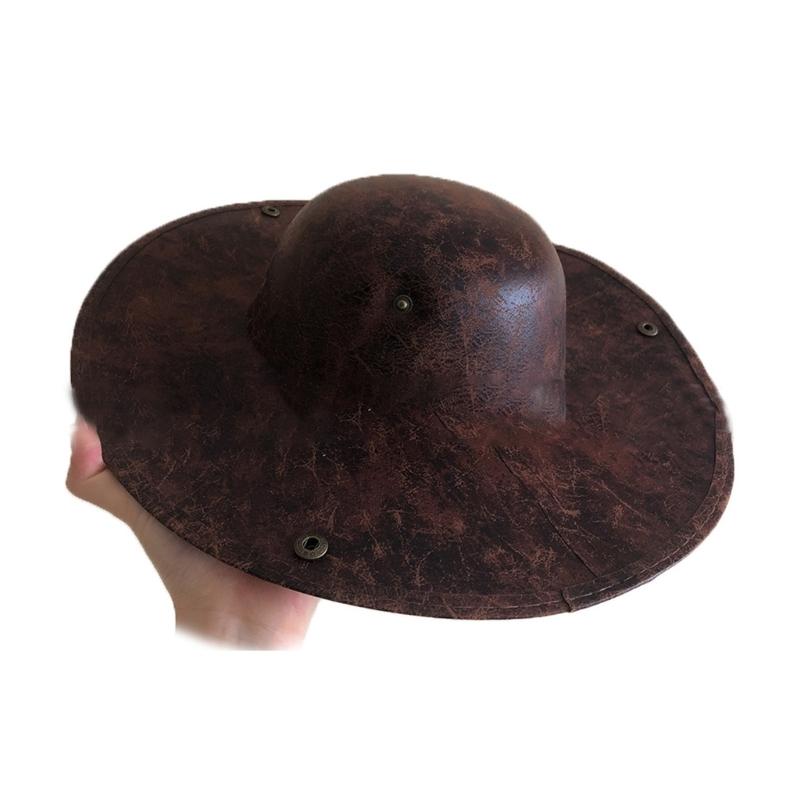 Взрослая пиратская шляпа из искусственной кожи для зимы и осени для креативного косплея на Хэллоуин, рейв-вечеринки, джазовая шляпа, регулируемая, с широкими полями