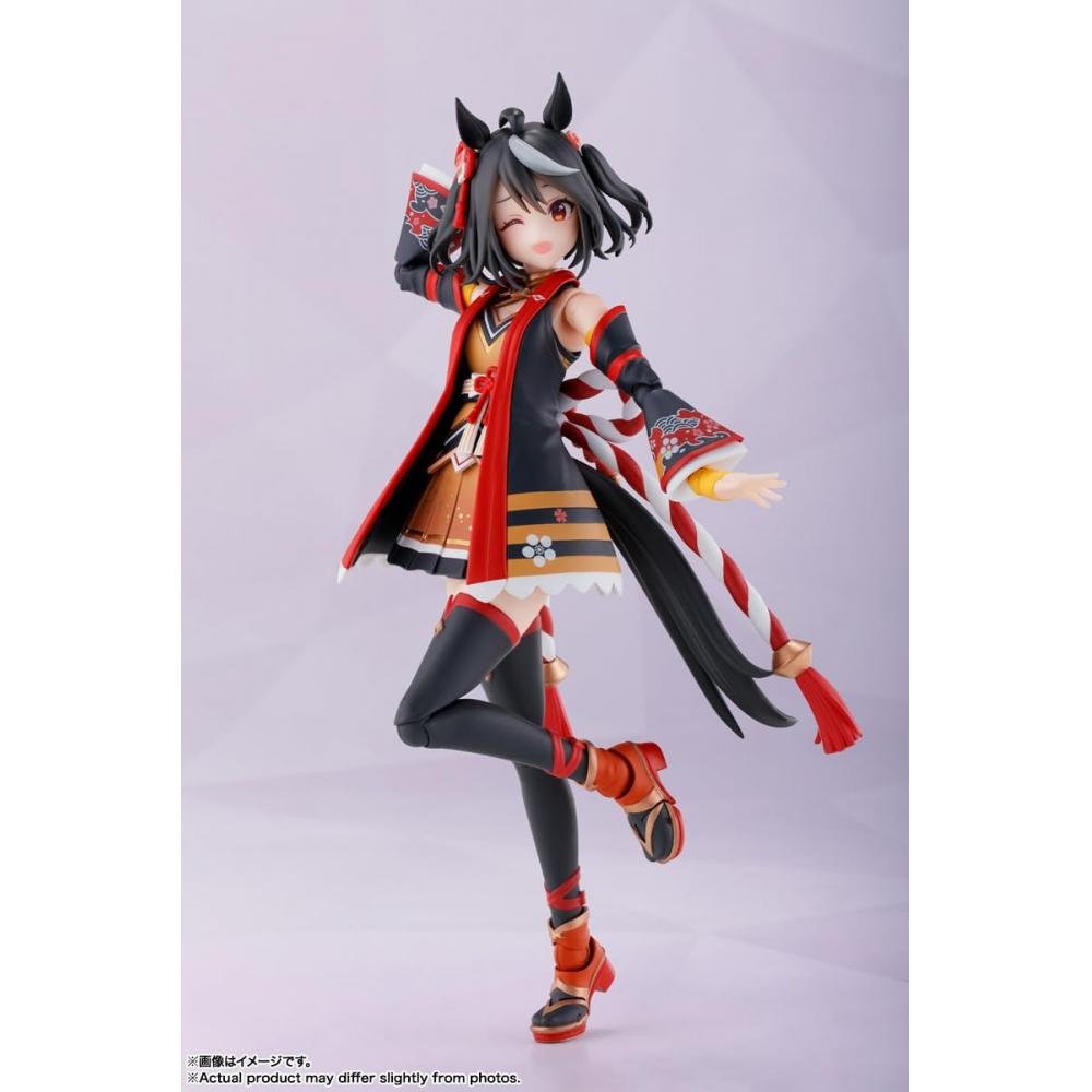 SHFiguarts Uma Musume Pretty Derby Kitasan Черный приблизительно. Подвижная фигура толщиной 140 мм, окрашенная из ПВХ и АБС-пластика