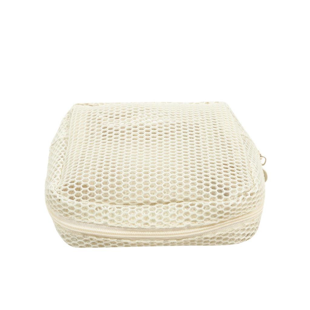 Портативная сетчатая косметичка для губной помады, сумка для хранения ключей, квадратный кошелек на молнии карамельного цвета, держатель для гигиенических салфеток