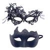 2 Pcs Couple Masquerade Masque Set for Men And Women