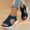 Trendy Mesh Women's Shoes 2024 Summer New Comfortable Mesh Casual Slope Heel Fish Mouth Sandals Zapatos Luxury Sandals Women