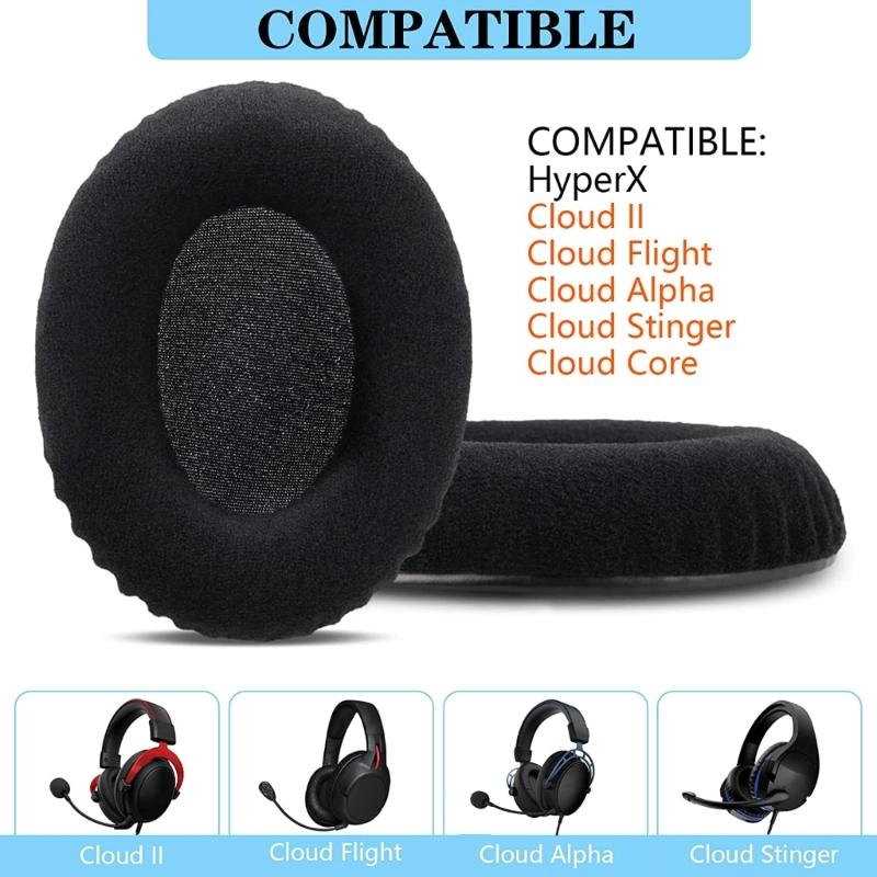 Soft Earpads Ear Pads for HyperX Cloud2 Earphone Memory Foam Earcups Easily Replaced Ear Cushions Sleeve Replacement