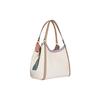 Coach Kristy 32 Snap Closure Central Zipper Compartment Pebble Leather Shoulder Tote Bag Large Women Handbags Chalk-White CA216-IMCAH