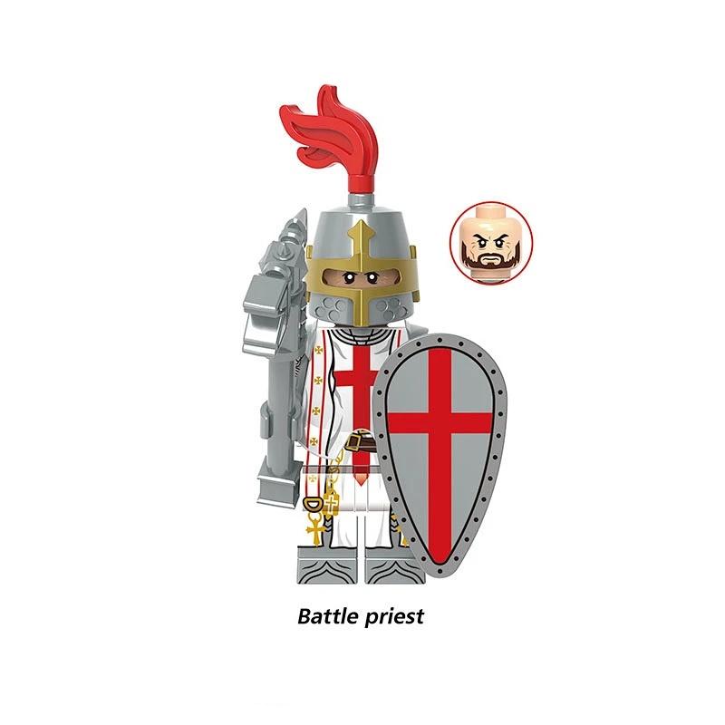 Средневековый рыцарь-защитник Золотой рыцарь Сборные игрушки