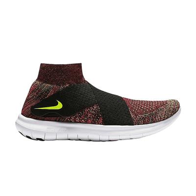 Женские кроссовки Free Run Motion Flyknit 2017 Розовый Черный Вольт-Racer-Розовый-Белый 880846-004