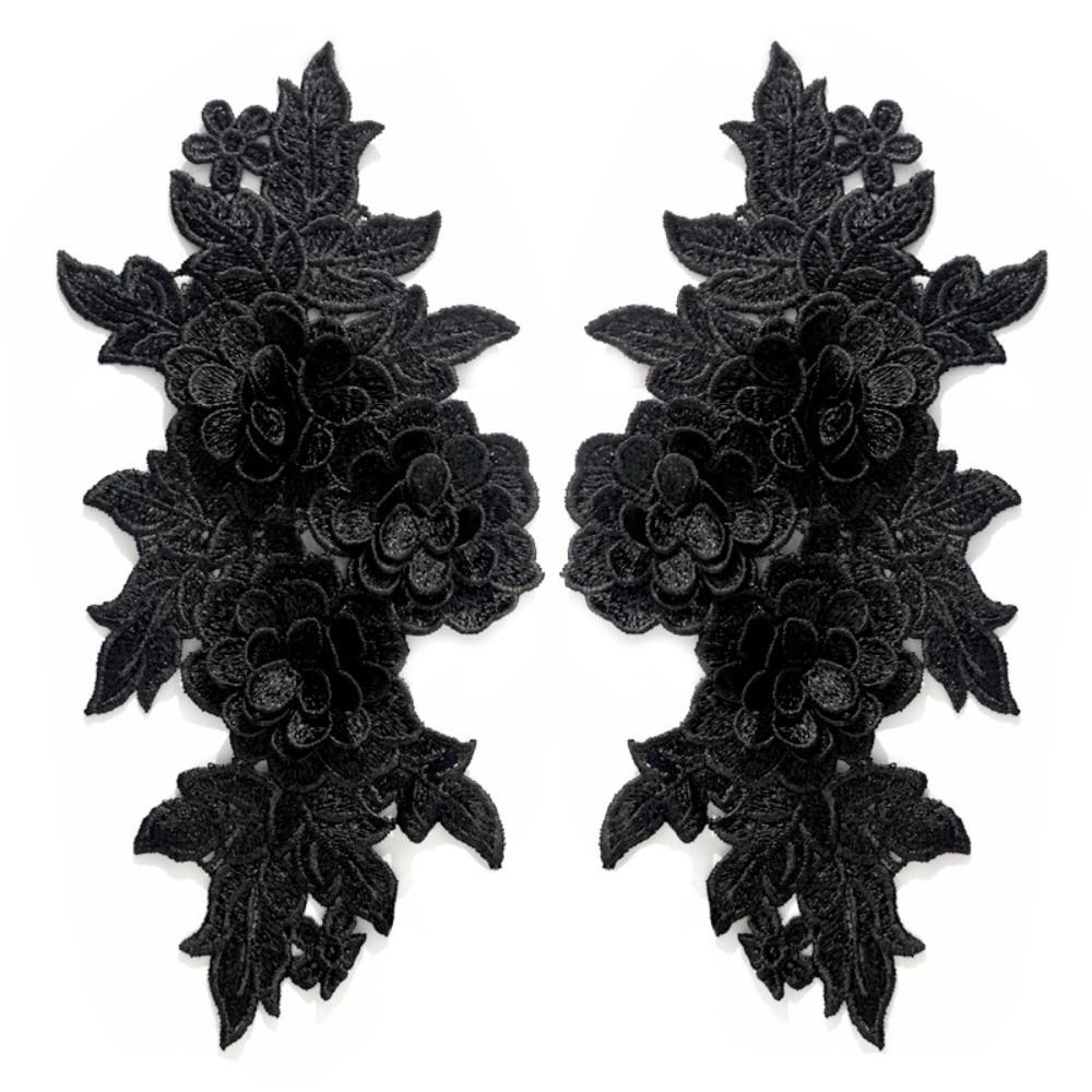 Heavy Lace Lace Applique Colorful Floral Embroidery Trim 3D Embroidered Patch Clothing Sewing