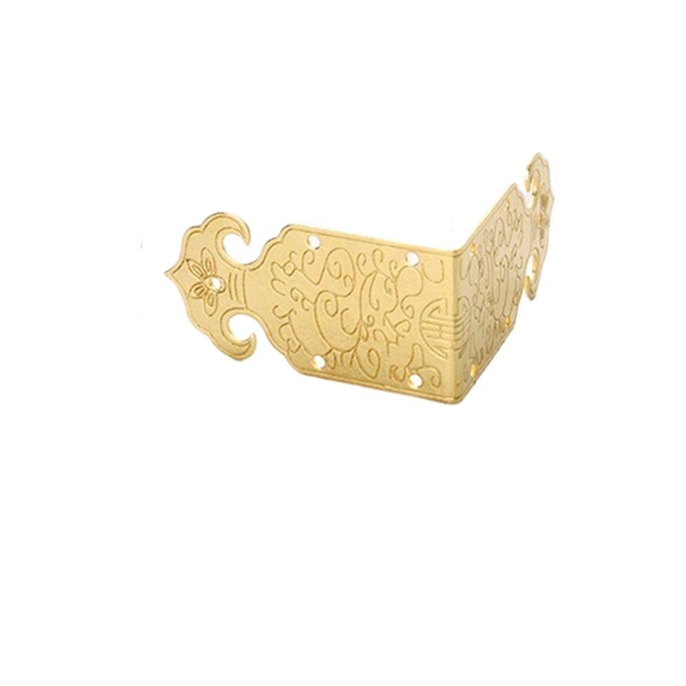 Foot Bracket Crafts Carved Metal Antique Bronze Corner Protector Box Decor Corner Brackets